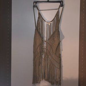 Hunter Green Crochet Cover Up